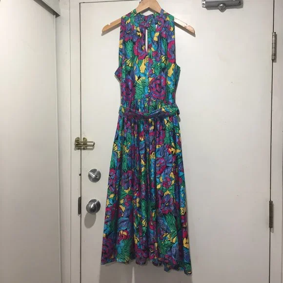 SUTTLES & SEAWINDS MULTICOLOR MIDI DRESSES SIZE M - Picture 3 of 7